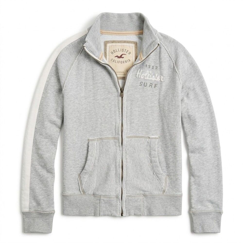 Y2K Hollister California 1922 Full Zip Up Men's Vintage Cotton Blend Hoodie Sz L